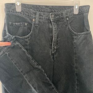 Nobody brand distressed bottomed black jeans